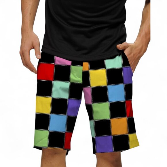 Loudmouth Golf Hollywood Squares Men's Size 36 Shorts Retro Multicolor EUC - Picture 1 of 8